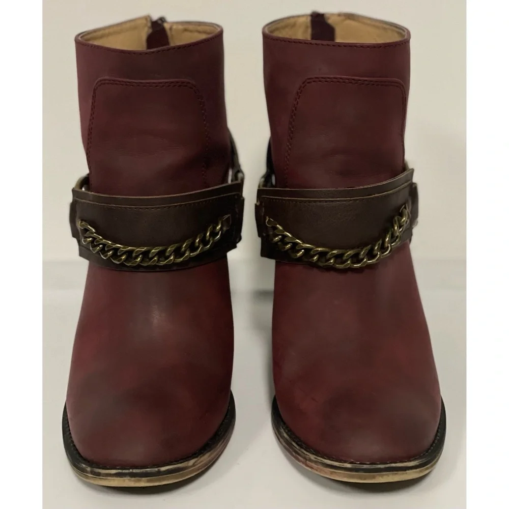 Candie's Heeled Ankle Boots Wine Size 9.5 - Picture 7 of 11